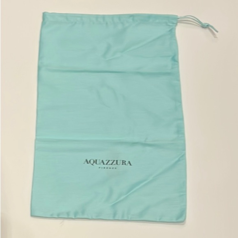 Aquazzura Turquoise Dust Bag; 9.25”W x 15”H
